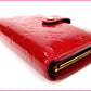 LOUIS VUITTON Bifold Wallet M91980 Enamel leather Red Portefeuille Vienova