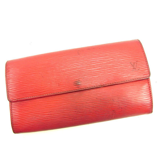 LOUIS VUITTON Long Wallet Purse M63577 Castilian red Pochette Porto MonÃ©credi