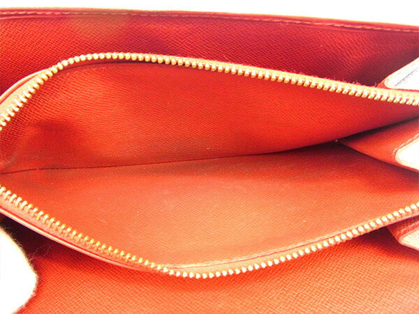 LOUIS VUITTON Long Wallet Purse M63577 Castilian red Pochette Porto MonÃ©credi