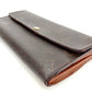LOUIS VUITTON Long Wallet Purse M61725 Brown Pochette Porto MonÃ©credi