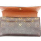 LOUIS VUITTON Long Wallet Purse M61725 Brown Pochette Porto MonÃ©credi