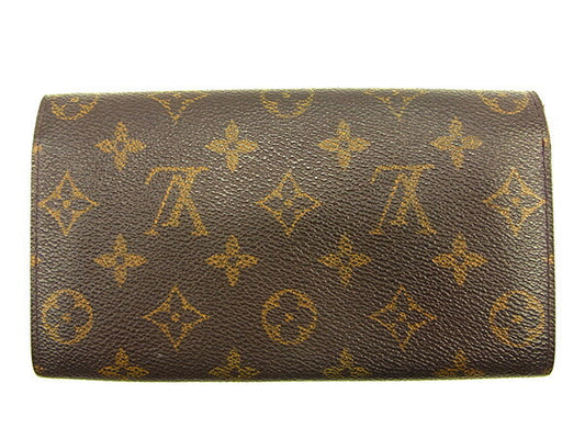 LOUIS VUITTON Long Wallet Purse M61725 Brown Pochette Porto MonÃ©credi