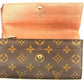 LOUIS VUITTON Long Wallet Purse M61725 Brown Pochette Porto MonÃ©credi