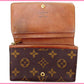 LOUIS VUITTON Long Wallet Purse M61730 leather Brown Portonebi Tresol