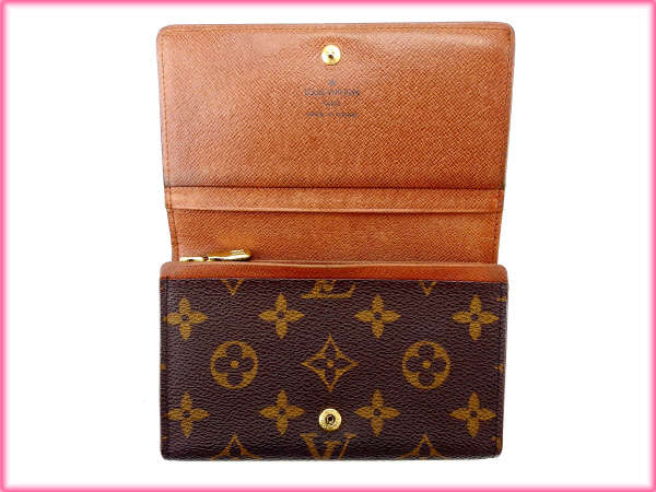 LOUIS VUITTON Bifold Wallet M61730 Brown Portonebi Tresol