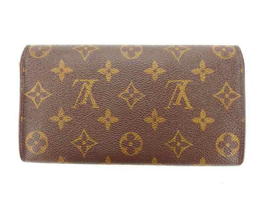 LOUIS VUITTON Long Wallet Purse M61725 Brown Pochette Porto MonÃ©credi