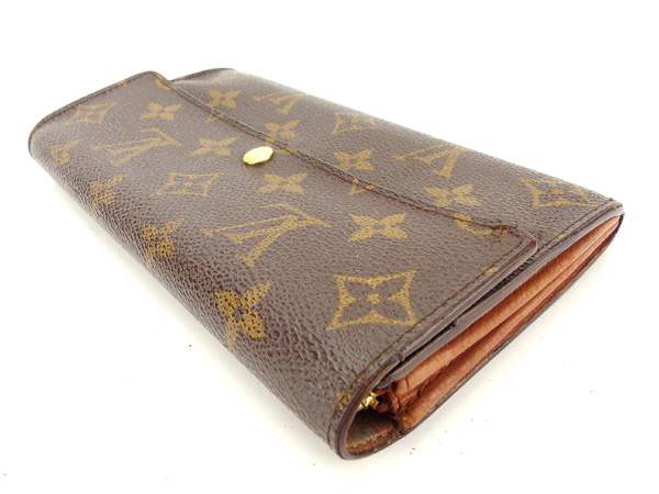 LOUIS VUITTON Long Wallet Purse M61725 Brown Pochette Porto MonÃ©credi