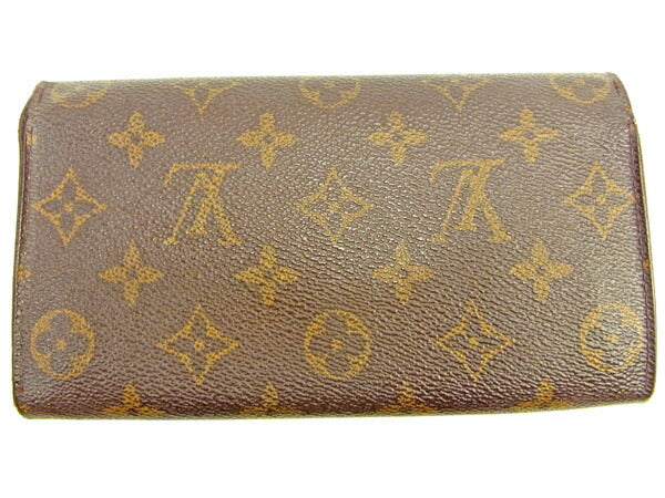 LOUIS VUITTON Long Wallet Purse M61725 Brown Pochette Porto MonÃ©credi