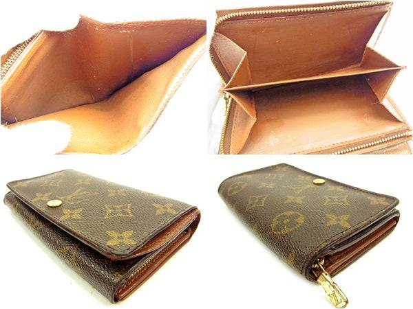 LOUIS VUITTON Long Wallet Purse M61730 Brown Portonebi Tresol