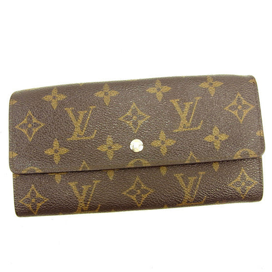LOUIS VUITTON Long Wallet Purse M61724 Brown Pochette Porto MonÃ©credi