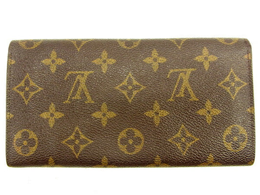 LOUIS VUITTON Long Wallet Purse M61724 Brown Pochette Porto MonÃ©credi