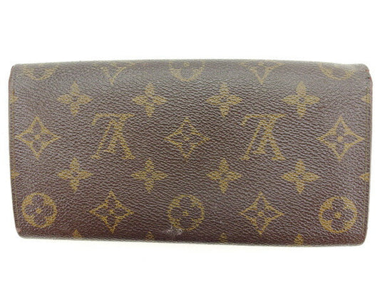 LOUIS VUITTON Long Wallet Purse M61724 Brown Pochette Porto MonÃ©credi