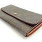 LOUIS VUITTON Long Wallet Purse M61724 Brown Pochette Porto MonÃ©credi