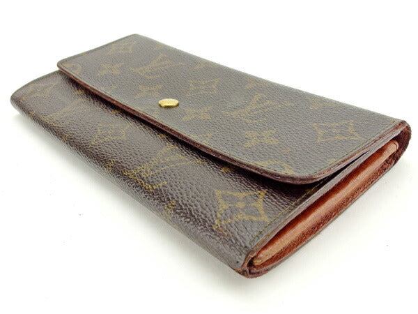 LOUIS VUITTON Long Wallet Purse M61724 Brown Pochette Porto MonÃ©credi