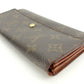 LOUIS VUITTON Long Wallet Purse M61724 Brown Pochette Porto MonÃ©credi