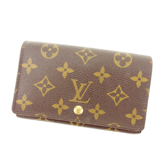 LOUIS VUITTON Long Wallet Purse M61730 PVCx leather Brown Portonebi Tresol