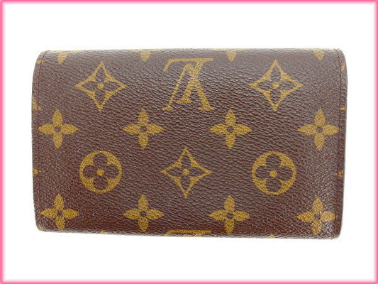 LOUIS VUITTON Long Wallet Purse M61730 PVCx leather Brown Portonebi Tresol