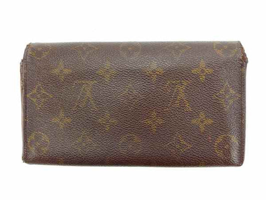 LOUIS VUITTON Long Wallet Purse M61725 Brown Pochette Porto MonÃ©credi