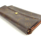 LOUIS VUITTON Long Wallet Purse M61725 Brown Pochette Porto MonÃ©credi
