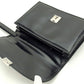 GUCCI business bag leather Black x silver