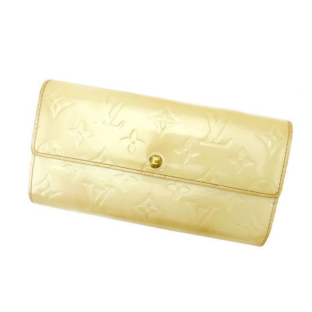 LOUIS VUITTON Long Wallet Purse M91971 white Portefeuille Sarah