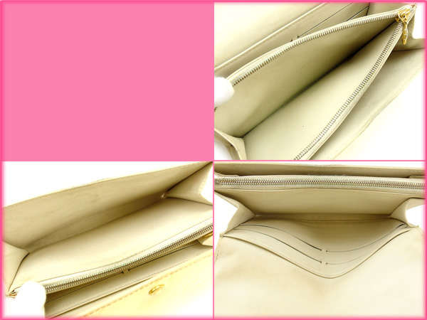 LOUIS VUITTON Long Wallet Purse M91971 white Portefeuille Sarah