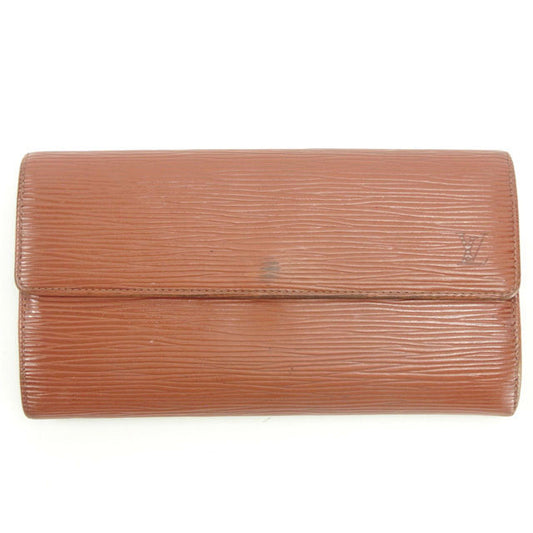 LOUIS VUITTON Long Wallet Purse M63573 Brown Pochette Porto MonÃ©credi