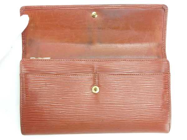 LOUIS VUITTON Long Wallet Purse M63573 Brown Pochette Porto MonÃ©credi