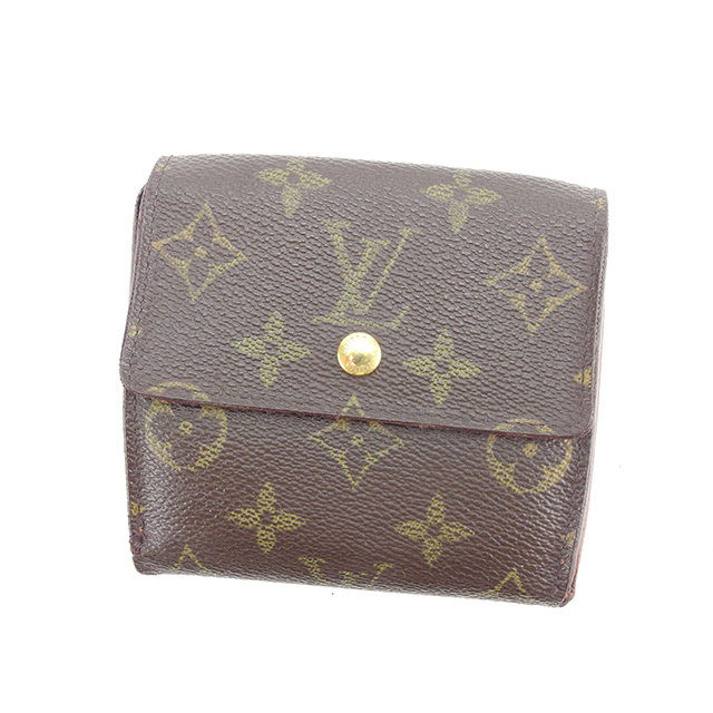 LOUIS VUITTON Bifold Wallet M61652 Brown Porte Monnaie Billets Cartes Credit