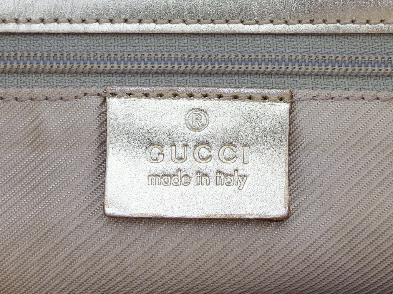 GUCCI Tote Bag Mint x Gold