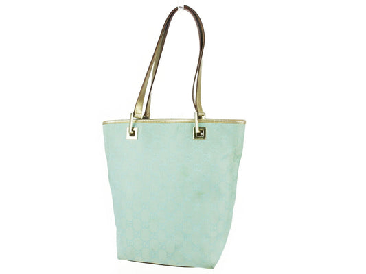 GUCCI Tote Bag Mint x Gold