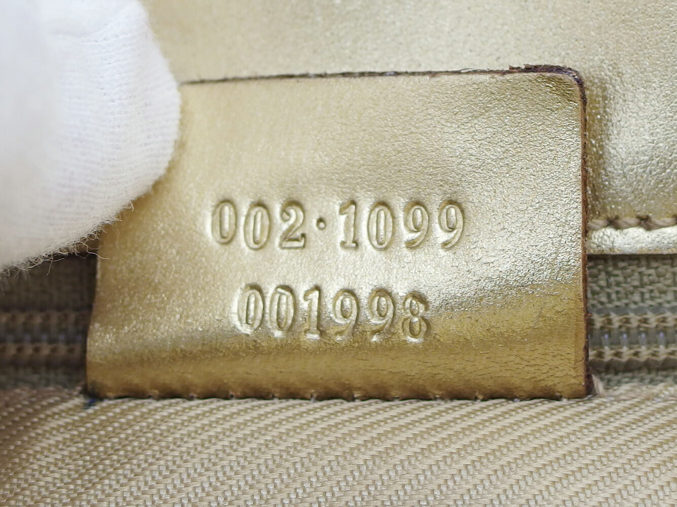 GUCCI Tote Bag Mint x Gold