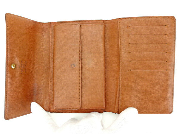 LOUIS VUITTON Tri-fold wallet M61202 Brown Porte TresorEtui Papie
