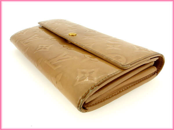 LOUIS VUITTON Long Wallet Purse M91380 beige /Pochette Porte Monnaie Credit
