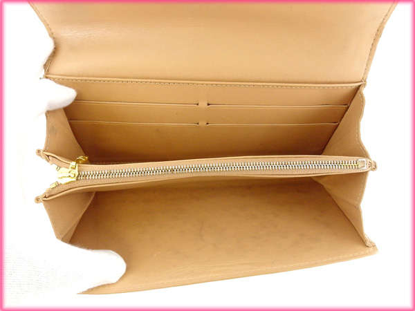 LOUIS VUITTON Long Wallet Purse M91380 beige /Pochette Porte Monnaie Credit