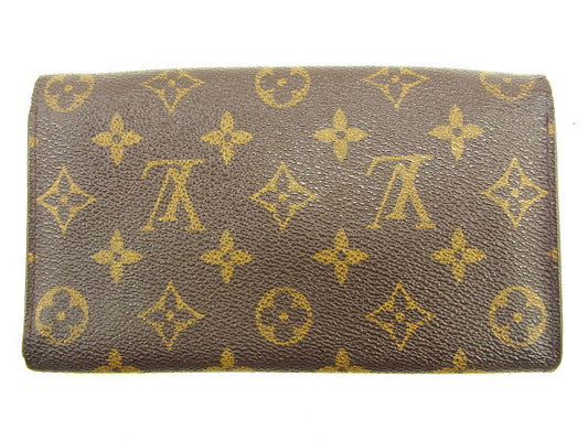 LOUIS VUITTON Long Wallet Purse M61725 Brown Pochette Porto MonÃ©credi