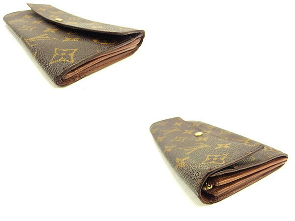 LOUIS VUITTON Long Wallet Purse M61725 Brown Pochette Porto MonÃ©credi