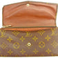 LOUIS VUITTON Long Wallet Purse M61724 PVCx leather Brown Former Pochette Porte Monnaie Credit