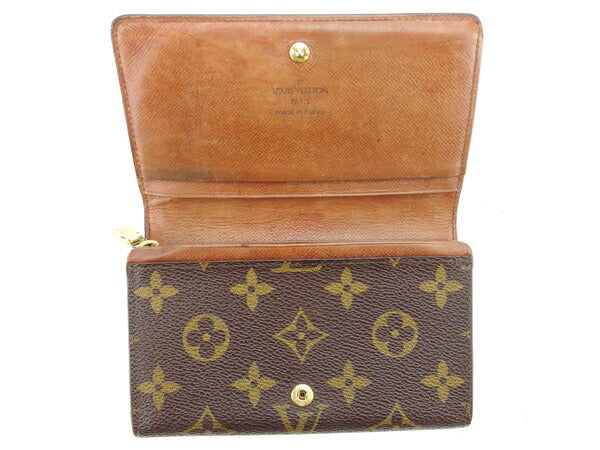LOUIS VUITTON Long Wallet Purse M61730 Brown Portonebi Tresol