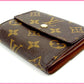 LOUIS VUITTON Bifold Wallet M61652 Brown Porte Monnaie Billets Cartes Credit
