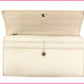 LOUIS VUITTON Long Wallet Purse M6516J white Portefeuille Sara