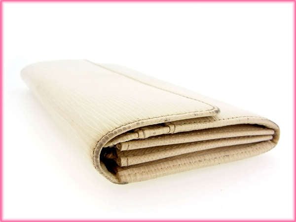 LOUIS VUITTON Long Wallet Purse M6516J white Portefeuille Sara