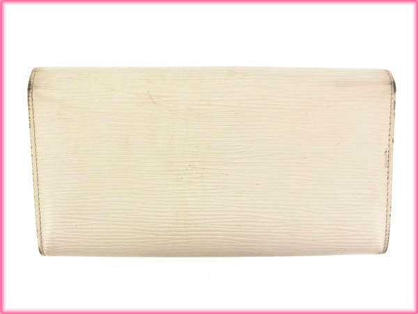 LOUIS VUITTON Long Wallet Purse M6516J white Portefeuille Sara