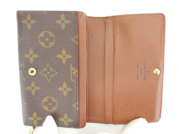 LOUIS VUITTON Long Wallet Purse M61730 Brown Portonebi Tresol