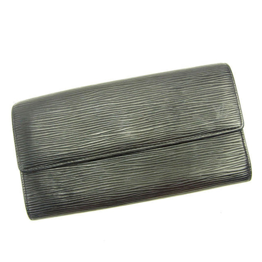 LOUIS VUITTON Long Wallet Purse M63592 black Pochette Porto MonÃ©credi