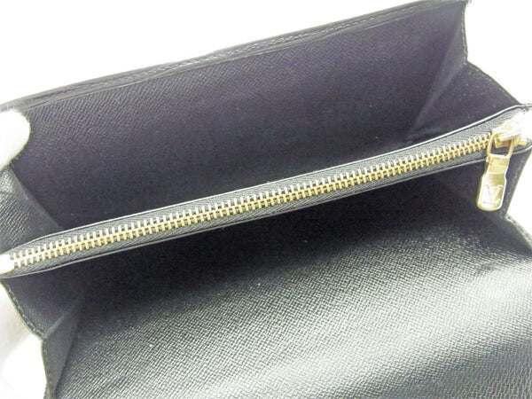 LOUIS VUITTON Long Wallet Purse M63592 black Pochette Porto MonÃ©credi