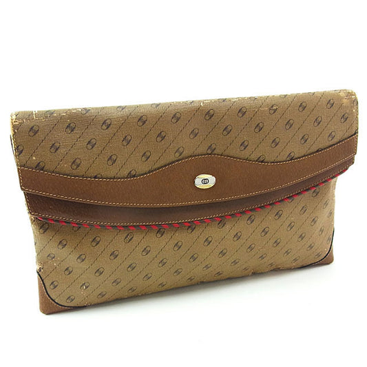 GUCCI business bag PVC canvas Beige x Brown type Old Gucci