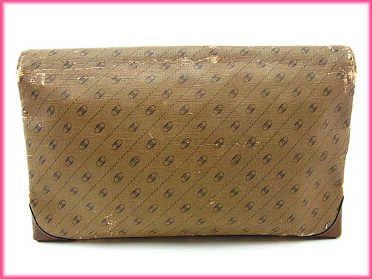 GUCCI business bag PVC canvas Beige x Brown type Old Gucci