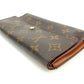LOUIS VUITTON Tri-fold wallet M61215 Brown Porte Tresor International