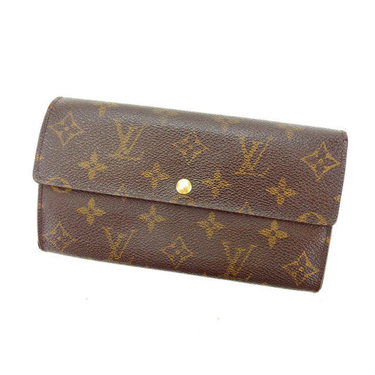 LOUIS VUITTON Long Wallet Purse M61725 Brown Pochette Porto MonÃ©credi